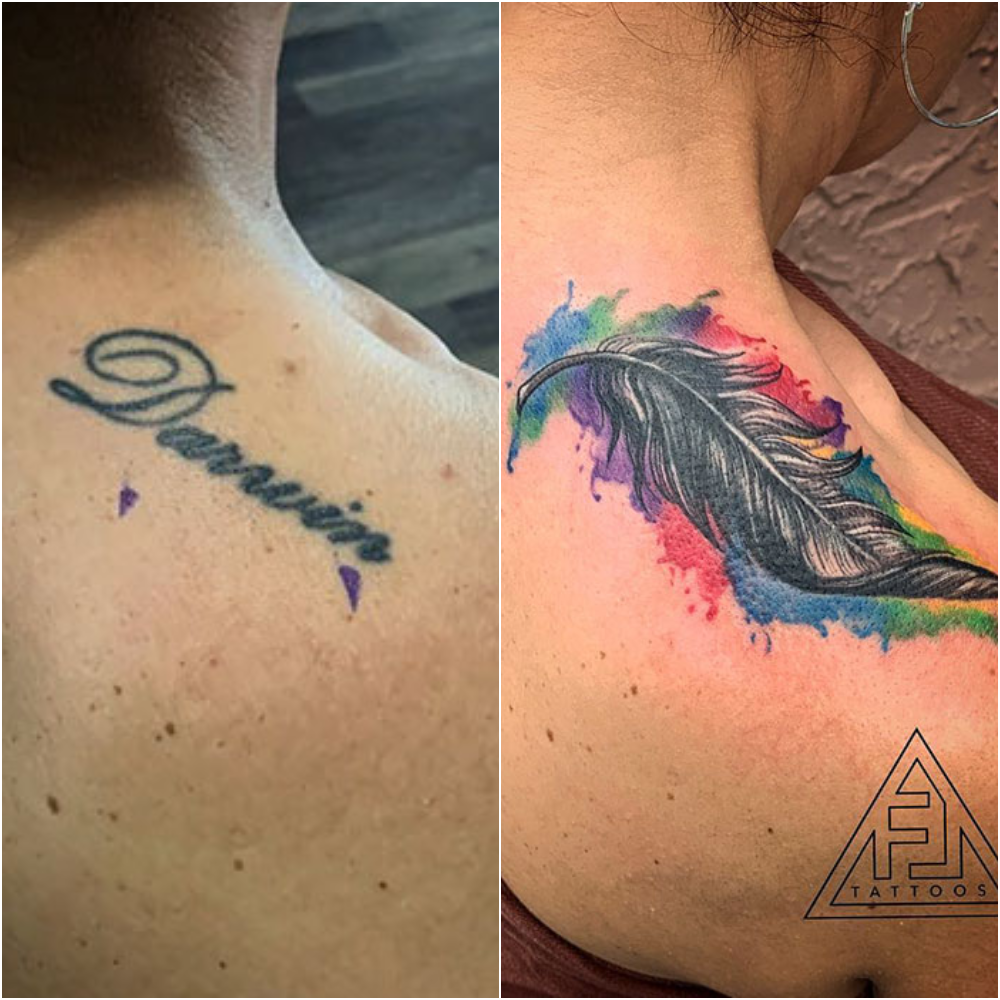 45 Creative Ways People Covered Up Tattoos of Their Exes